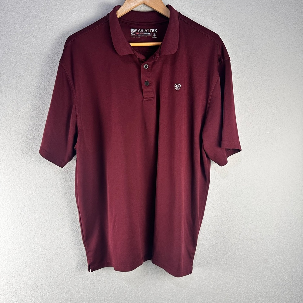 Ariat Maroon Heat Series Tek Polo Sz XXL